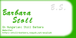 barbara stoll business card